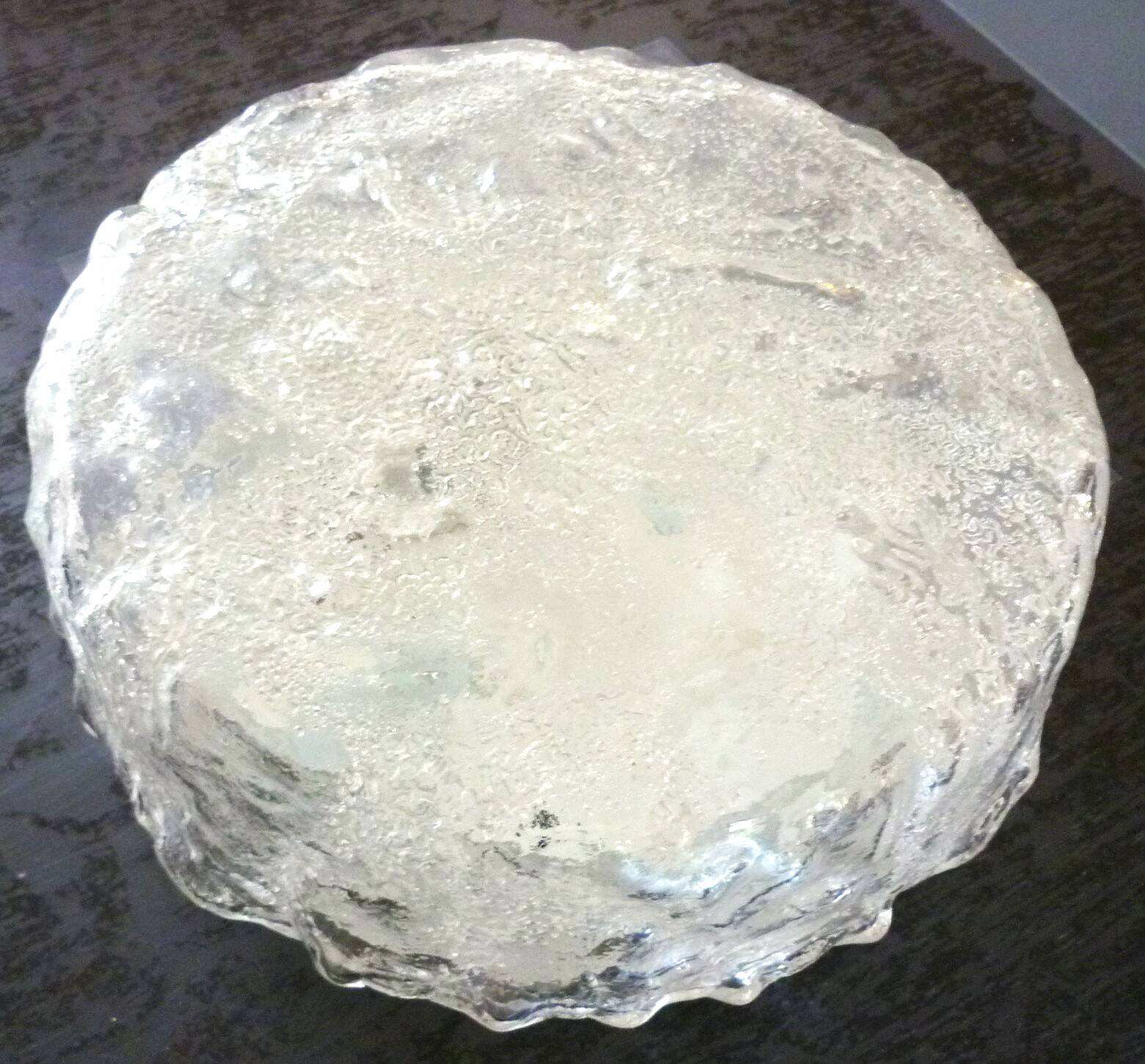 Applique, plafonnier, verre givré, glacé, design années 60/70, Limburg Glashütte