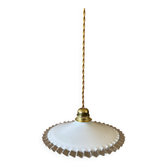 Antique opaline pendant light