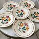 Set of 9 hollow plates Digoin Sarreguemines model "Cannes"