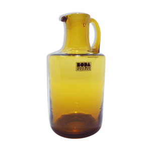 Pichet en verre jaune Kosta Boda