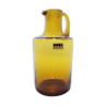 Kosta Boda yellow glass pitcher by Ernest Gordon