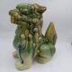 Ceramic Fô dog. Sancai color.