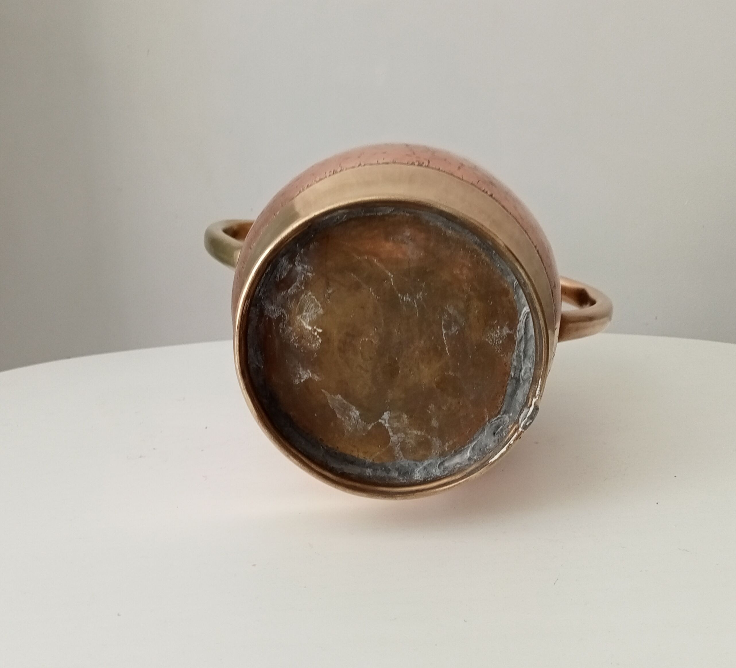 Antique amphora vase in brass and copper