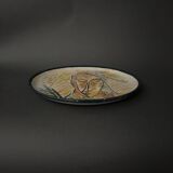 Ceramic plate 1960 female face monogram CD