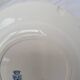 Vintage plates with blue cyclamen pattern, Gien porcelain