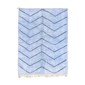 Tapis marocain moderne bleu art contemporain 240x300cm