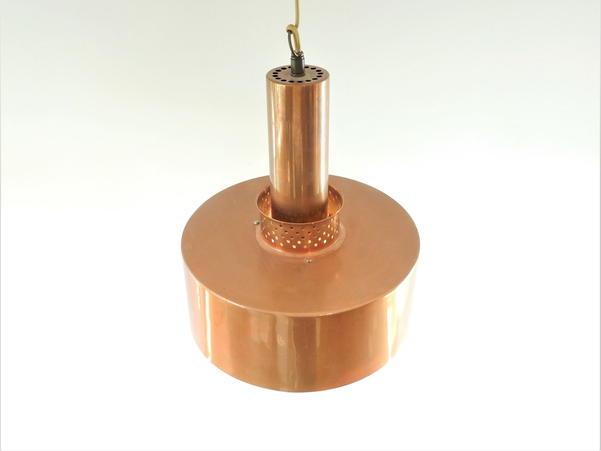 T292 copper pendant lamp by Hans-Agne Jakobsson for Markaryd, Sweden 1960's