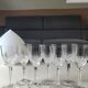 Lot of 7 x crystal glasses. Star/palmette decoration in St Louis style.