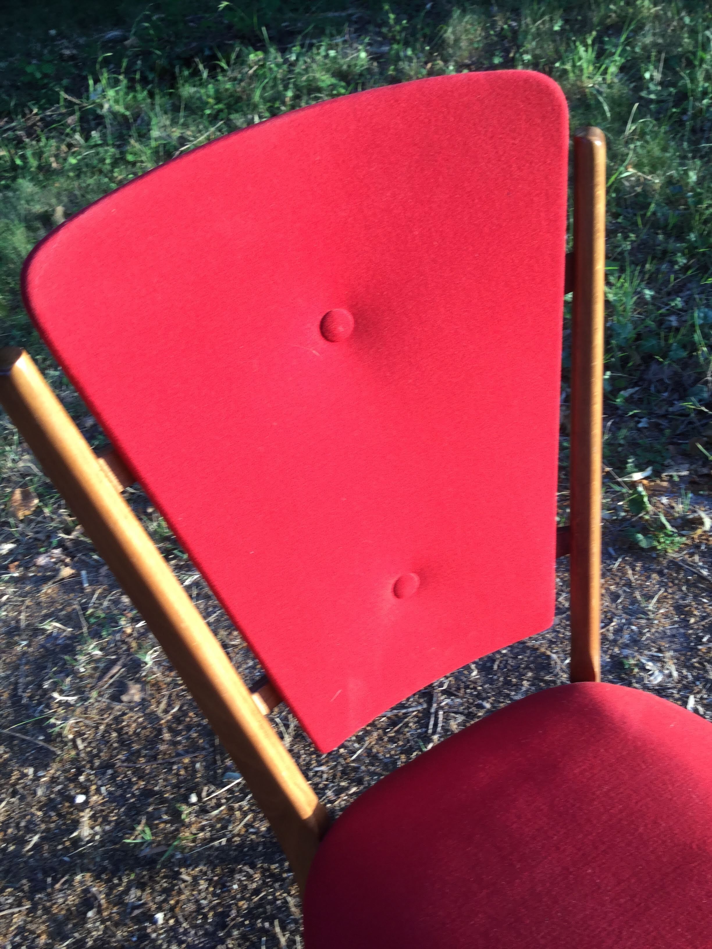 Red Scandinavian chair duo