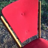 Red Scandinavian chair duo