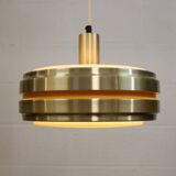 Golden vintage brass lamp: 1970s Scandinavian Mid-Century Modern