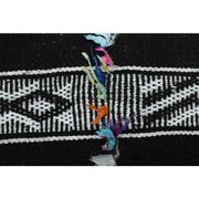 1970s Vintage Turkish Oushak Handmade Wool Cotton Black Runner Rug 169x190