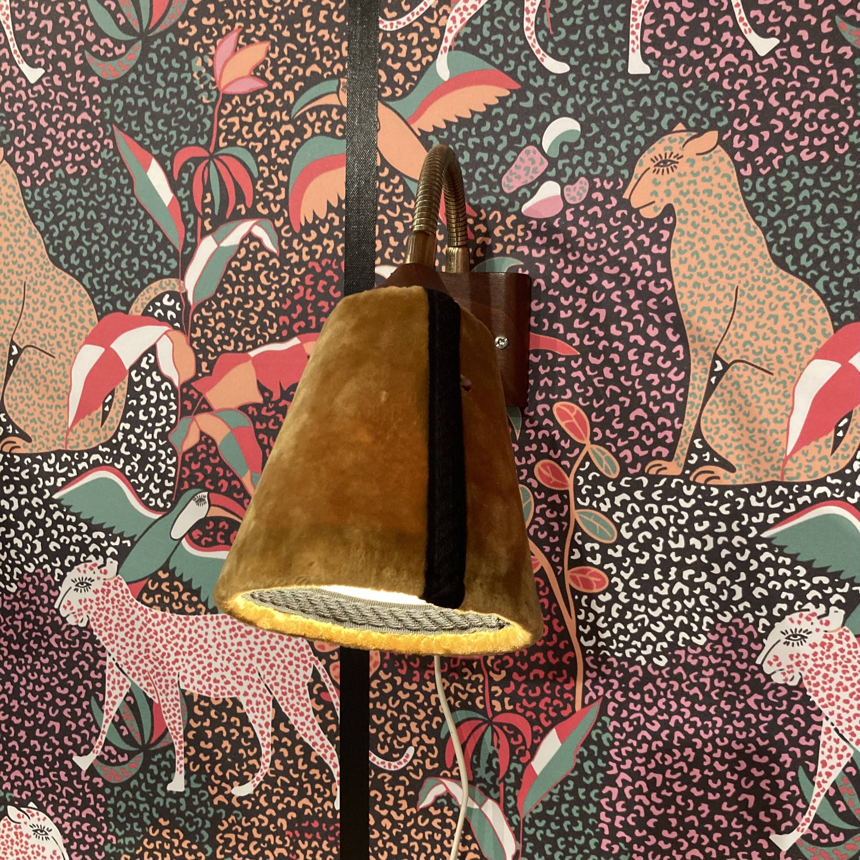 Pair of modular wall lights, Scandinavian design, 1950s.