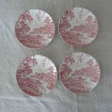 4 cups ridgway staffordshire england ironstone porcelain pink décor