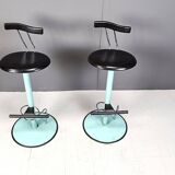 Post modern italian bar stools, 1980s -set of 2