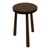 Natural wood tripod stool