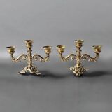 Pair of vintage brass candlesticks - Made in Italy