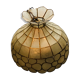 Mother-of-pearl chandelier and brass shape flower 70s
