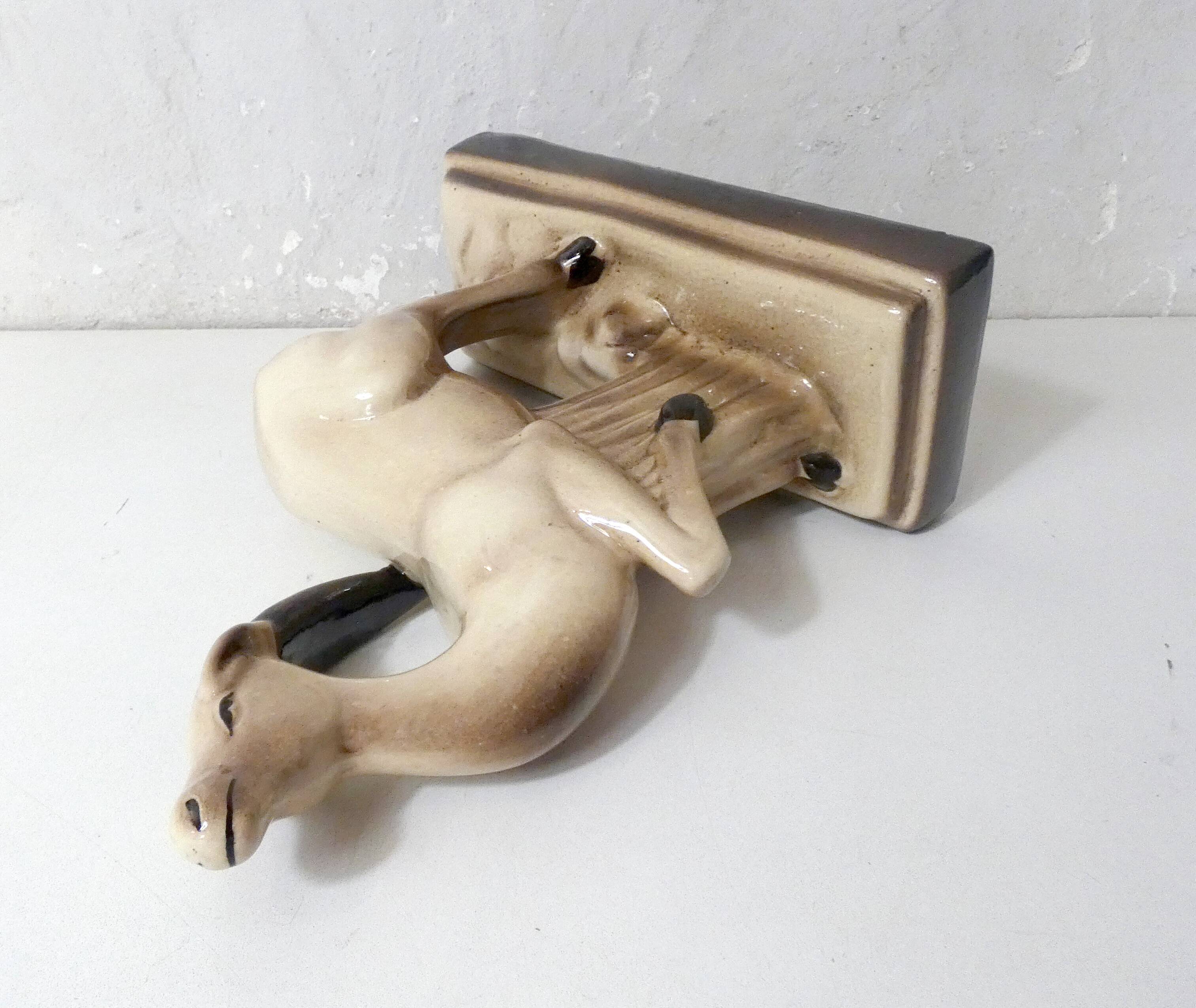 Charles Lemanceau Art Deco ceramic antelope