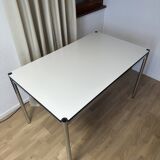 USM Haller desk in pearl grey laminate