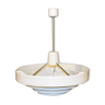 Saturn pendant light in satin white lacquered metal