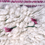 Berber carpet Blessed Ouarain with pink dots fushia and white