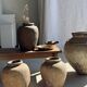 Borneo vase in brown terracotta (2) H35 D23