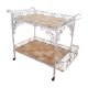 Vintage wrought iron serving trolley from the 1970s