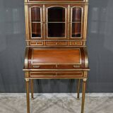 Rare Small Cylinder Desk and Showcase, Louis XVI style – Mid-19th century