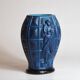 Vase Art Déco "Ingrid" en verre opaque bleu lapis par Henry Schlevogt