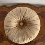 Coussin velours rond lamé or