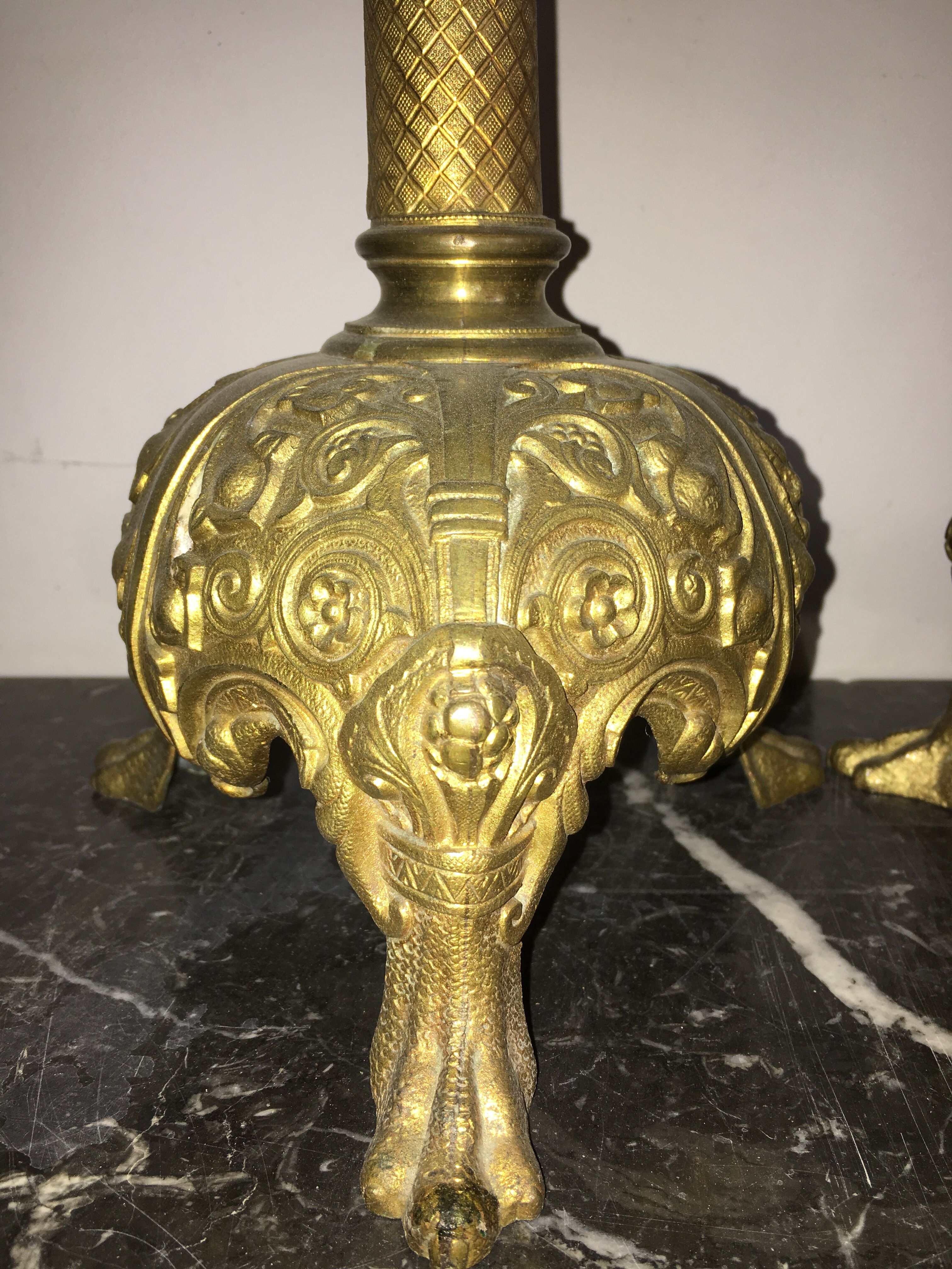 Chandelier bronze 19th castle church chapel