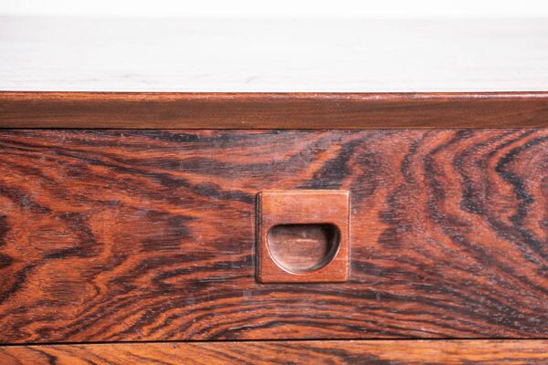 Commode basse danoise en palissandre, 6 tiroirs, par Erik Brouer 1960