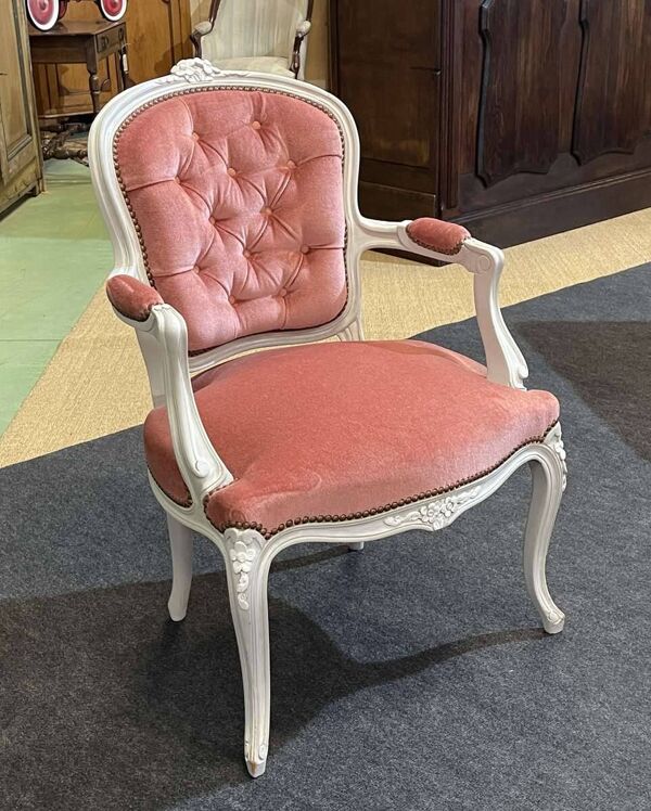 Fauteuil cabriolet de style Louis XV des années 1970