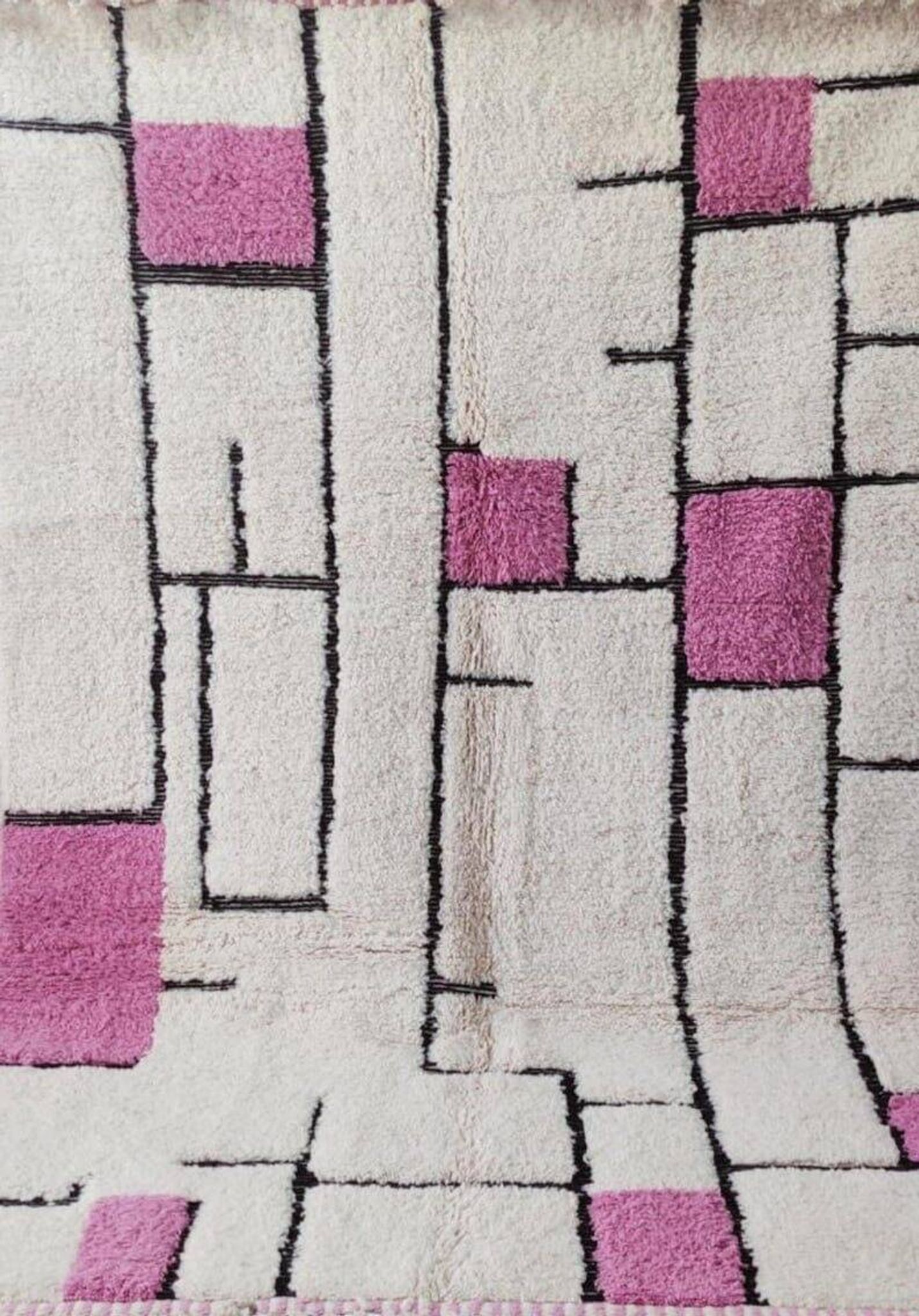 Tapis en laine naturelle taille 100 x 200 cm
