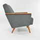 Fauteuil carre gris chiné