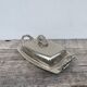 Silver metal pompom butter dish