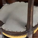 Old-fashioned secretary desk and chair set.