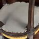 Old-fashioned secretary desk and chair set.