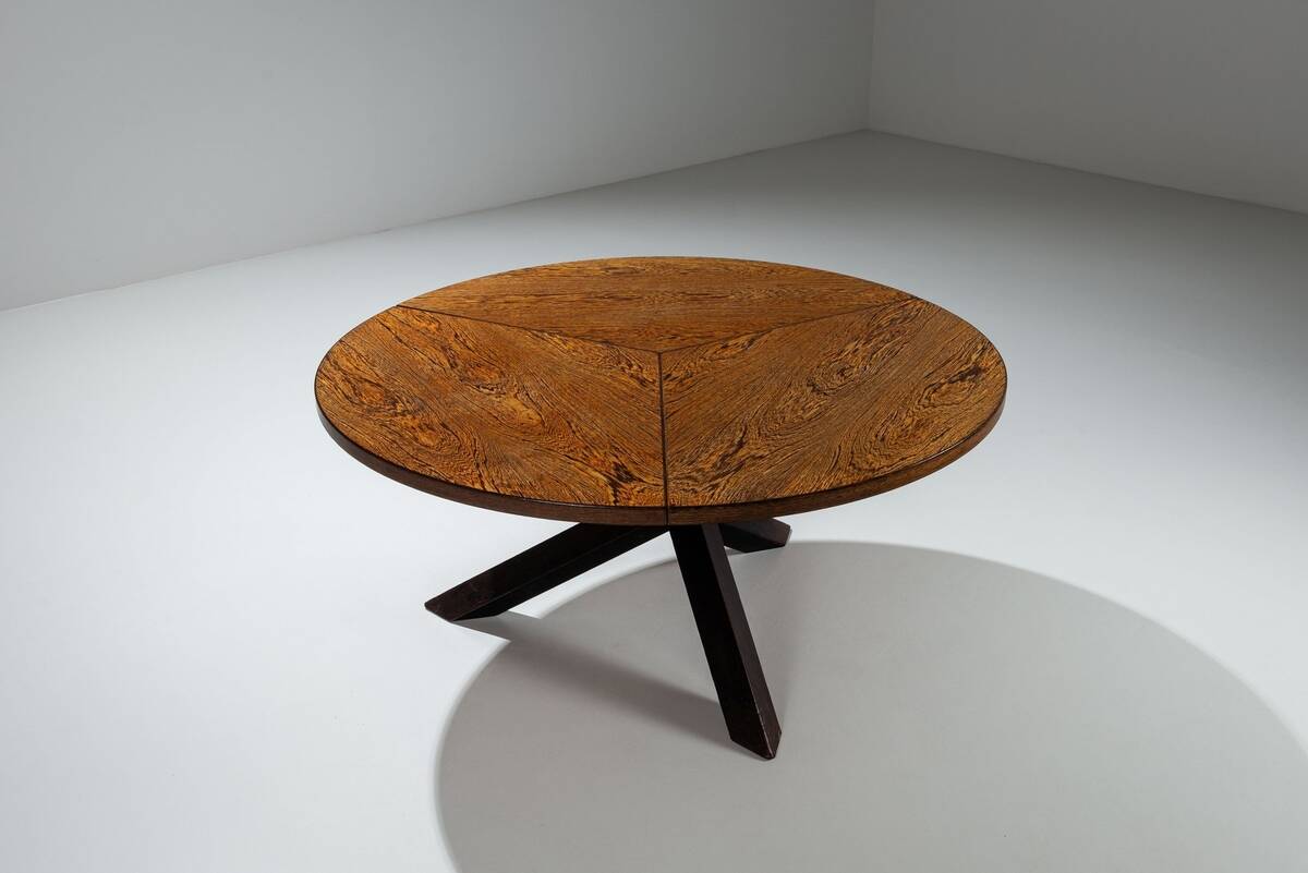 Gerard Geytenbeek tripod dining table in wenge, The Netherlands, 1960