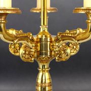 Lampe Bouillotte en Bronze Massif de Style Empire Cinq Lumières * Lucien Ga