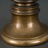 Bronze bust on shower stand XIXth representing Marianne Brown patina