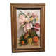 Oil painting on paper depicting roses - signed A. Sambuchi