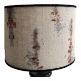 Turned wood lamp