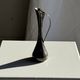 Vintage silver-plated soliflore vase with a dark patina in the shape of a ewer.