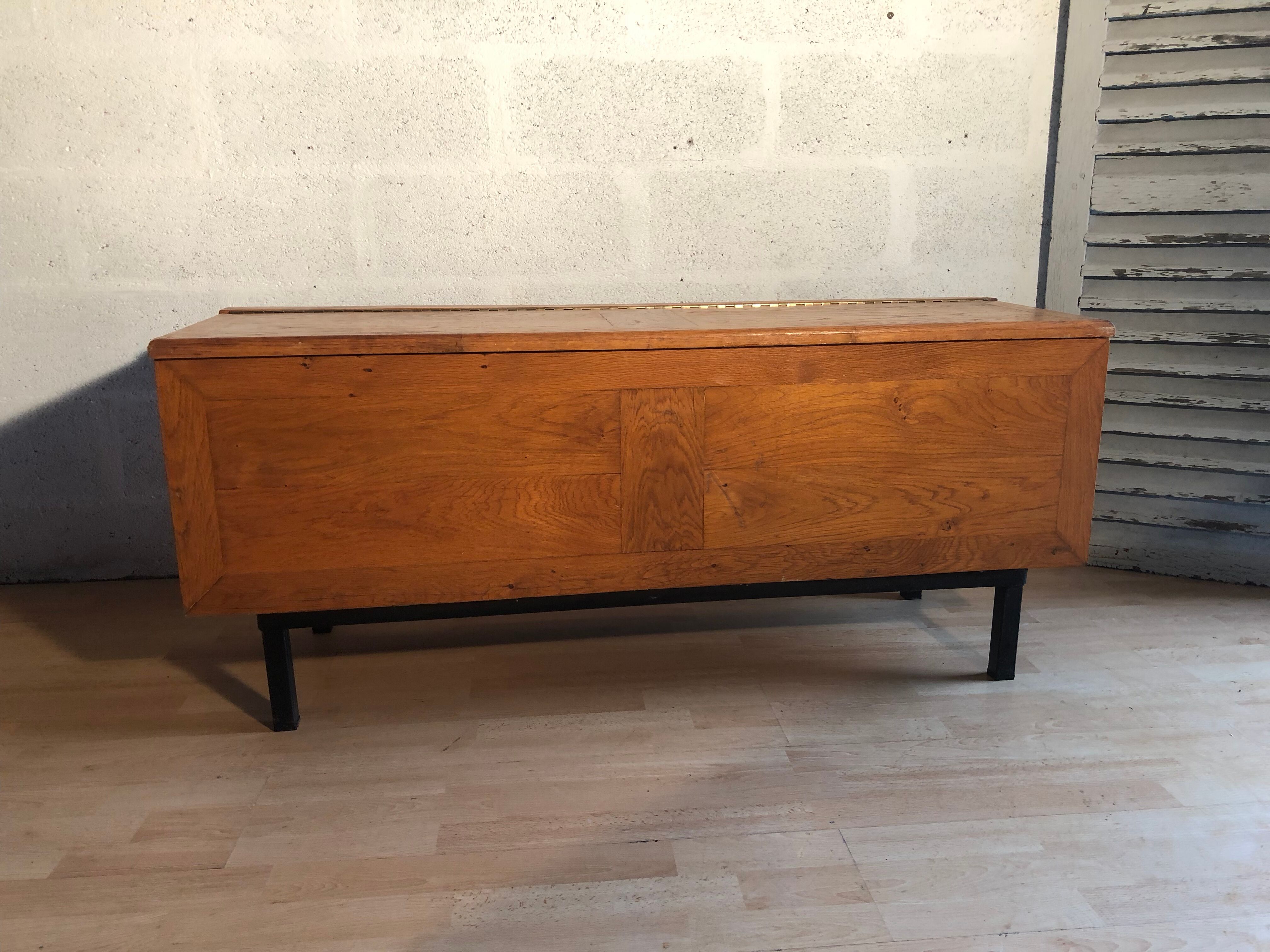 Coffre de rangement vintage banc enfilade
