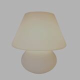 Vintage mushroom table lamp, Hustadt Leuchten, in opaline glass model L 1970.