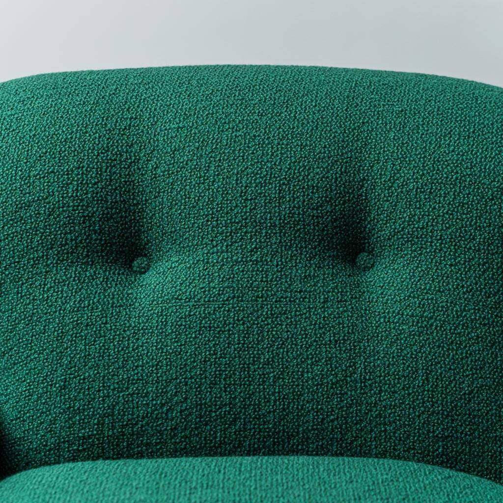 COPPIA DI POLTRONE IN TESSUTO VERDE ANNI ’70 VINTAGE MODERNARIATO