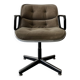Velvet office chair with armrest by C. POLLOCK for Knoll