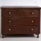 Antique solid pine chest of drawers – European rustic furniture with ceramic handles – circa 1900